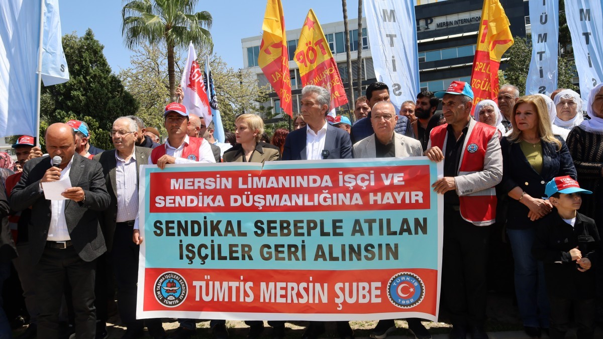 Mersin Limanı İşçilerinin Direnişi 103. Gününde: Haklarımızı Alana Kadar Buradayız