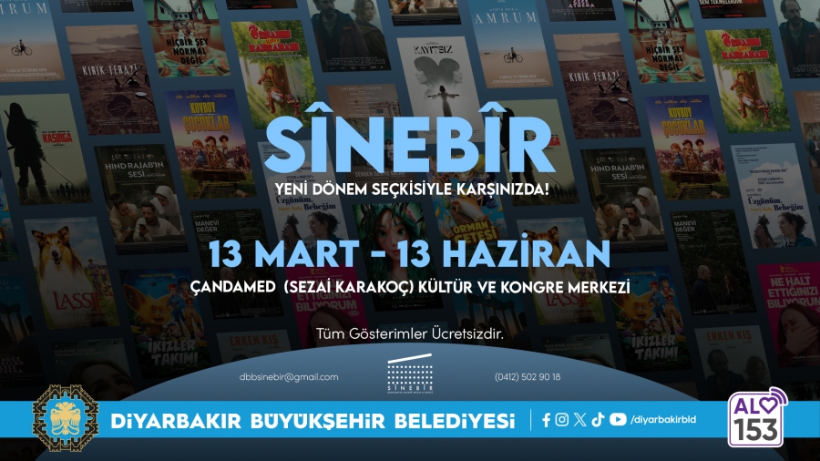 Diyarbakır’da Ücretsiz Sinema Şöleni: Sînebîr “Hafta Sonu Sineması” Başlıyor