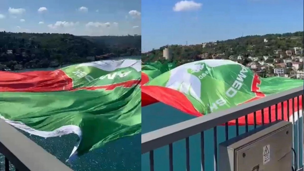 İstanbul Boğazı’nda Amedspor Rüzgarı: FSM Köprüsü’ne Dev Bayrak Asıldı