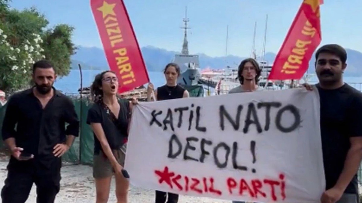 Muğla’da NATO protestosuna gözaltı: 4 kişi emniyete götürüldü