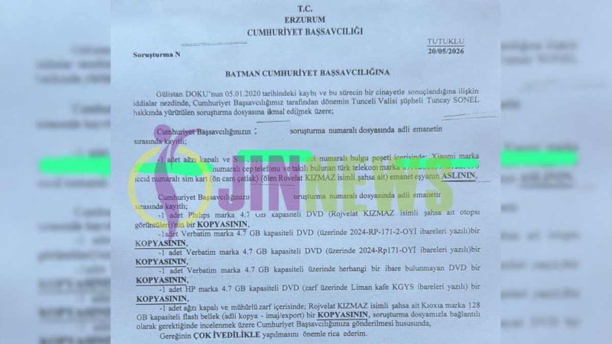 Rojwelat Kızmaz ve Gülistan Doku dosyaları birleşiyor: Savcılıktan yeni hamle