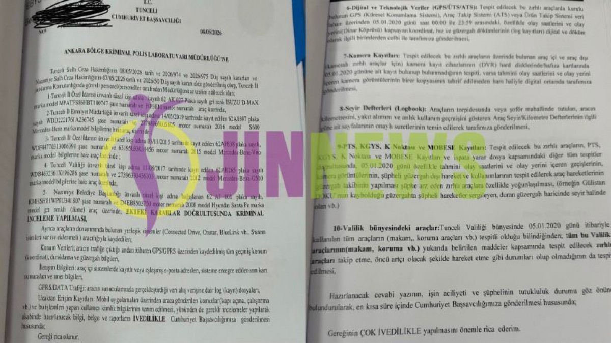 Gülistan Doku Soruşturmasında Kritik Gelişme: Makam ve Zırhlı Araçlar İncelenecek