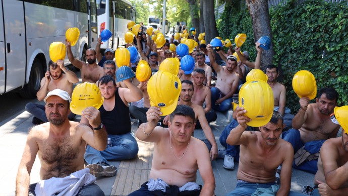 Bakanlık önünde eylemdeki maden işçileri: Alacaklarımızın yüzde 90’ı ödenmedi