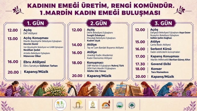 Mardin’de İlk Kadın Emeği Buluşması Programı Duyuruldu