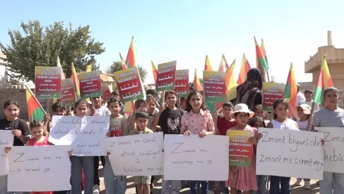 Suriye’de Kürtçe Eğitime Kısıtlama Protestosu: Anadilde Eğitim Hakkı Talebi Yükseldi