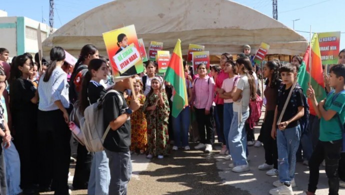 Kuzey ve Doğu Suriye’de Anadilde Eğitim Hakkı İçin Geniş Katılımlı Protestolar
